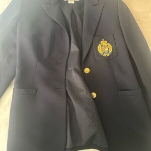 Petite Sophisticate Dark Blue Blazer